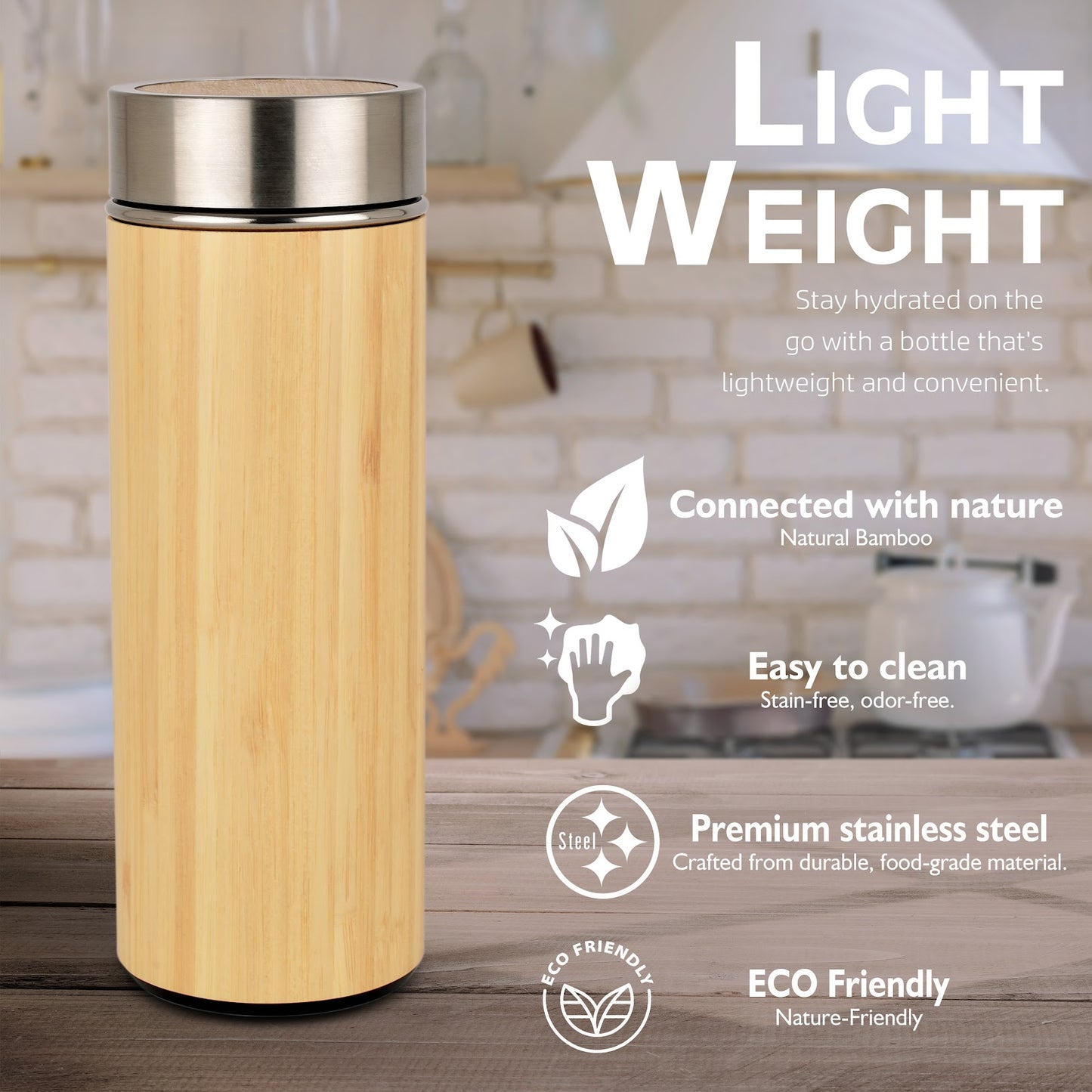 Bamboo Made Vacuum Flask
