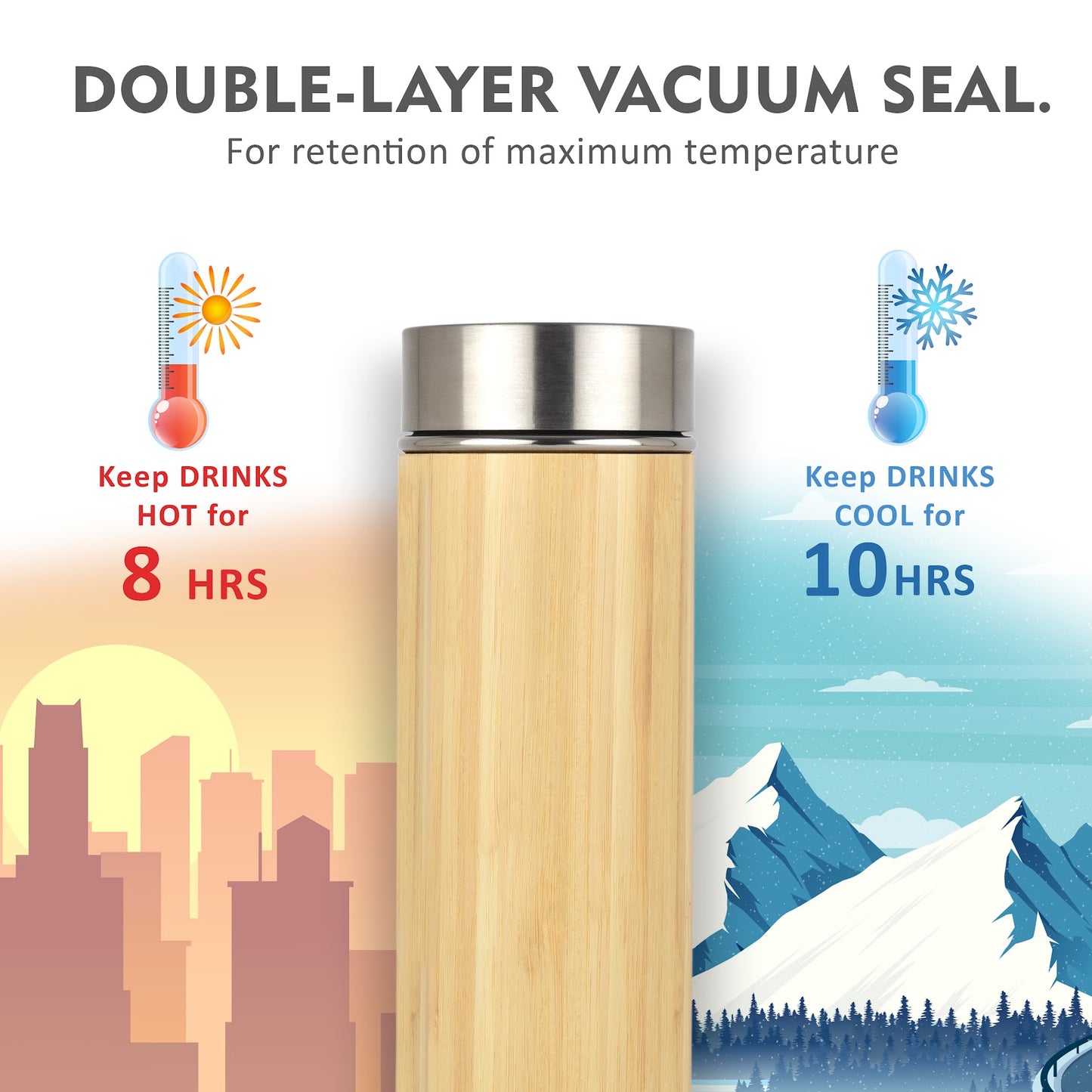 Bamboo Made Vacuum Flask