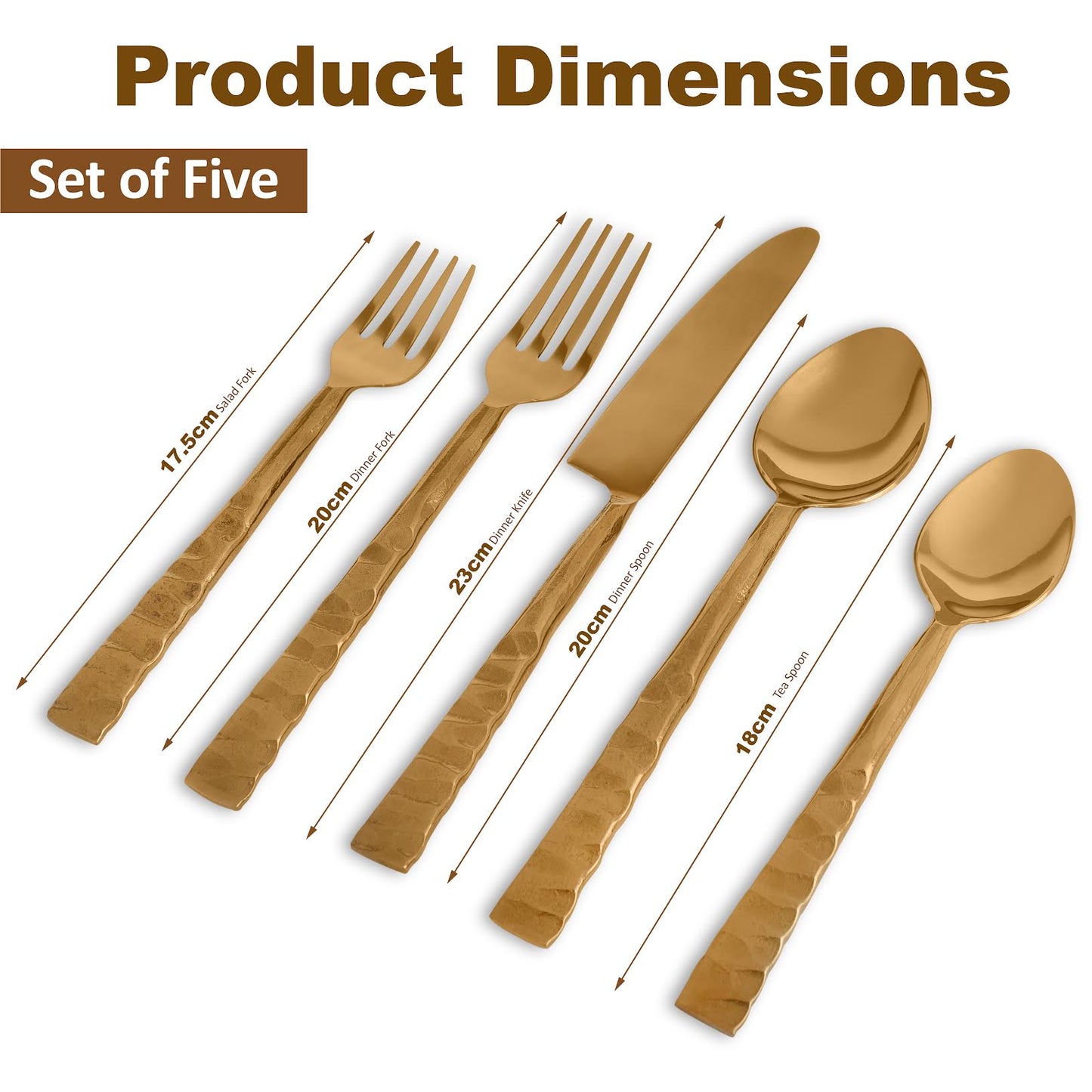 5 Piece Premium Stainless Steel Cutlery Set with Velvet Box