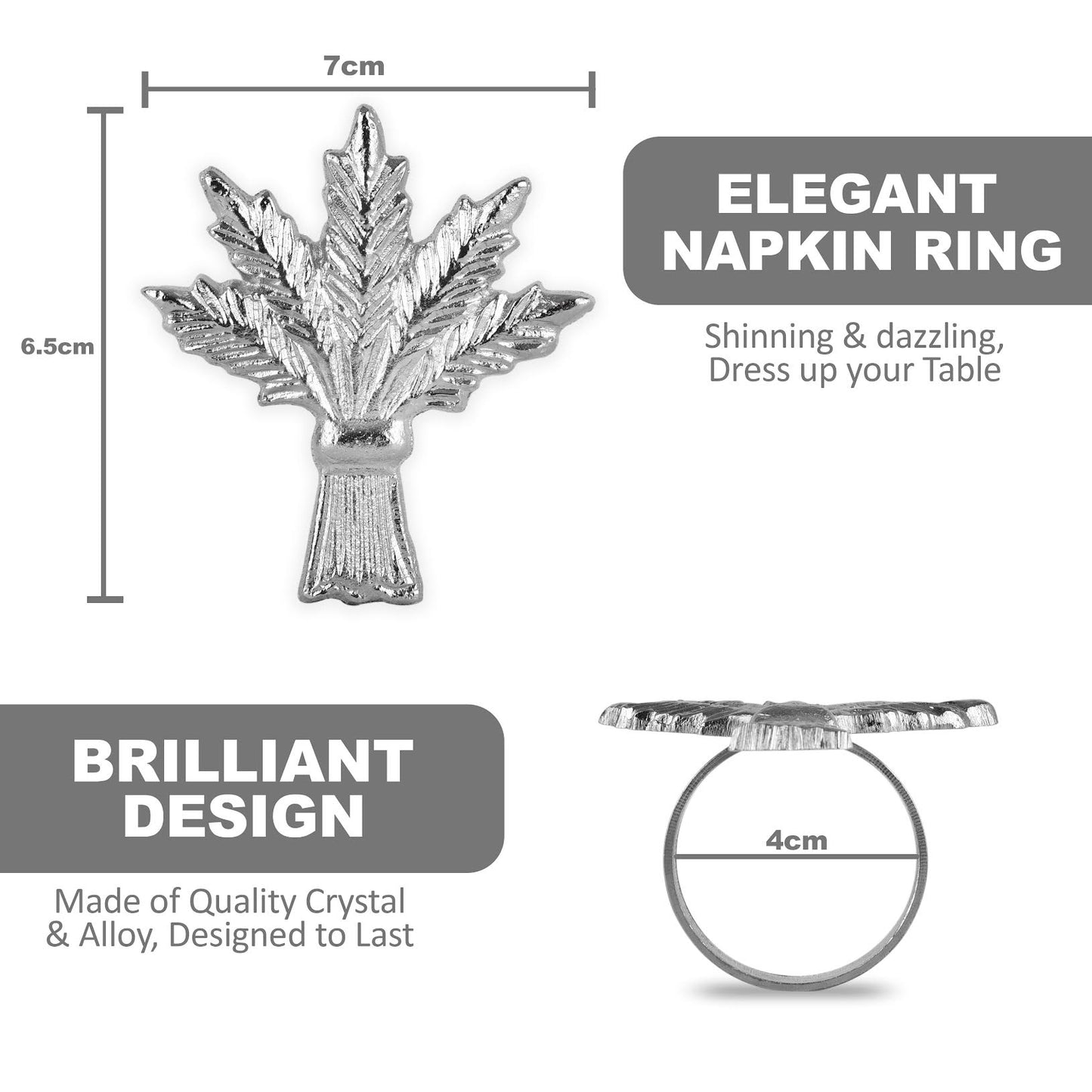 Elegant Napkin Ring With Velvet Box