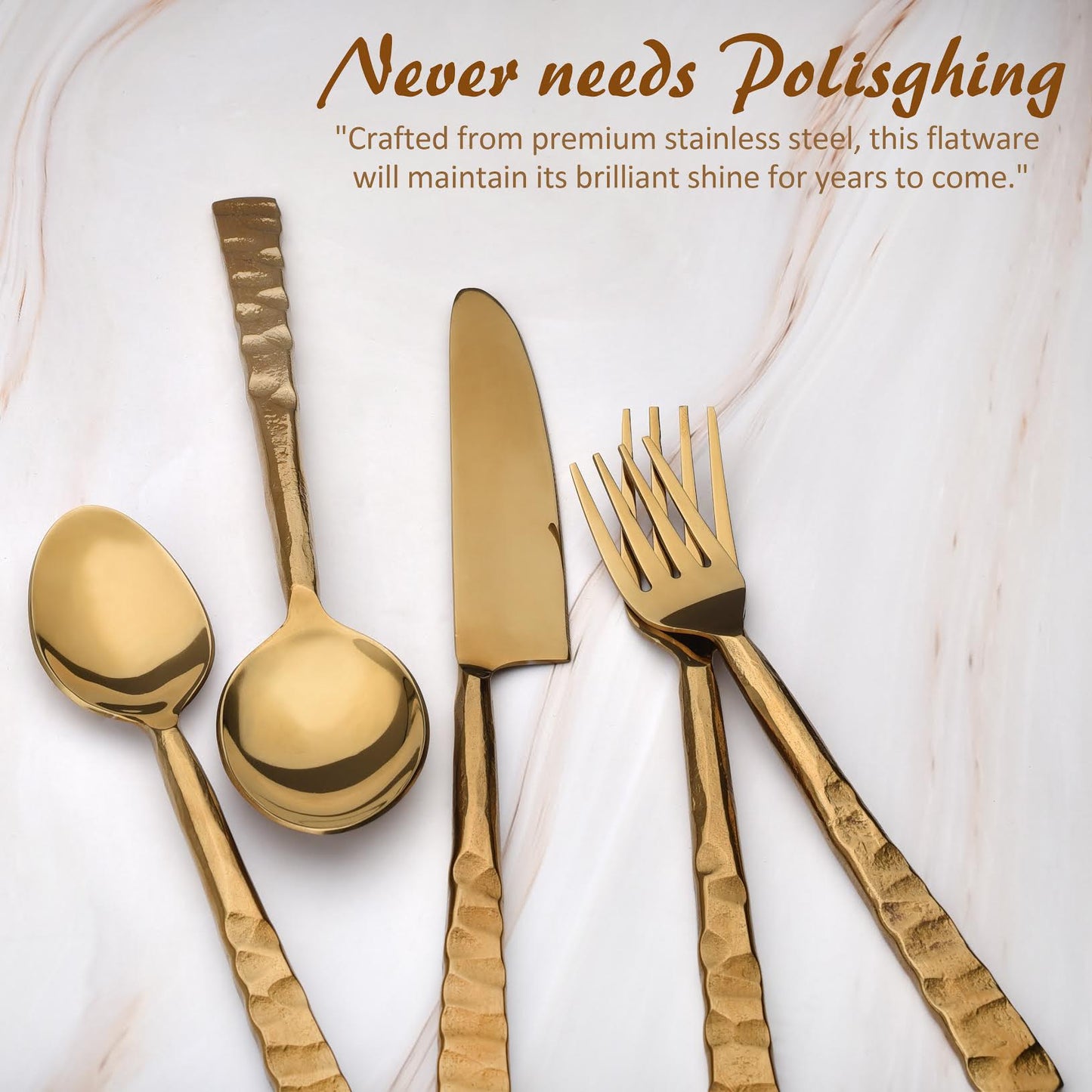 5 Piece Premium Stainless Steel Cutlery Set with Velvet Box