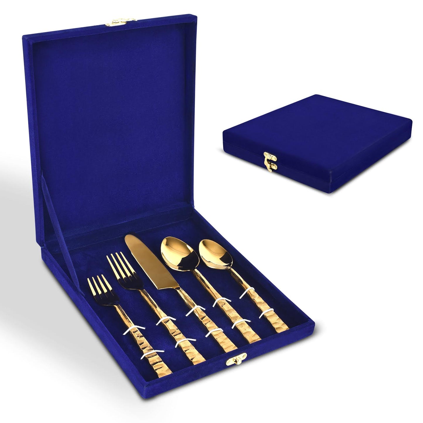 5 Piece Premium Stainless Steel Cutlery Set with Velvet Box