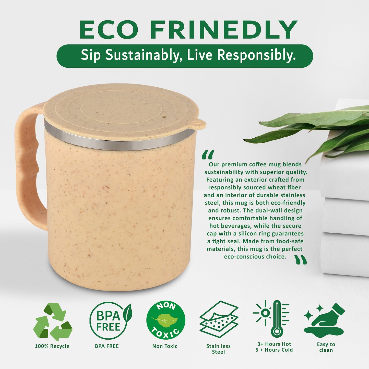 Bamboo Made Insulated Mug